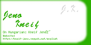 jeno kneif business card